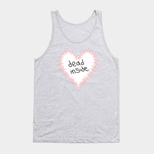 Dead Inside, Red Barbed Wire Heart, Ignorant Style Doodles Tank Top